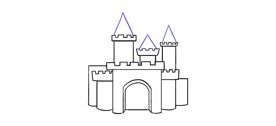 Easy To Draw Cartoon Castles Drawings Arch