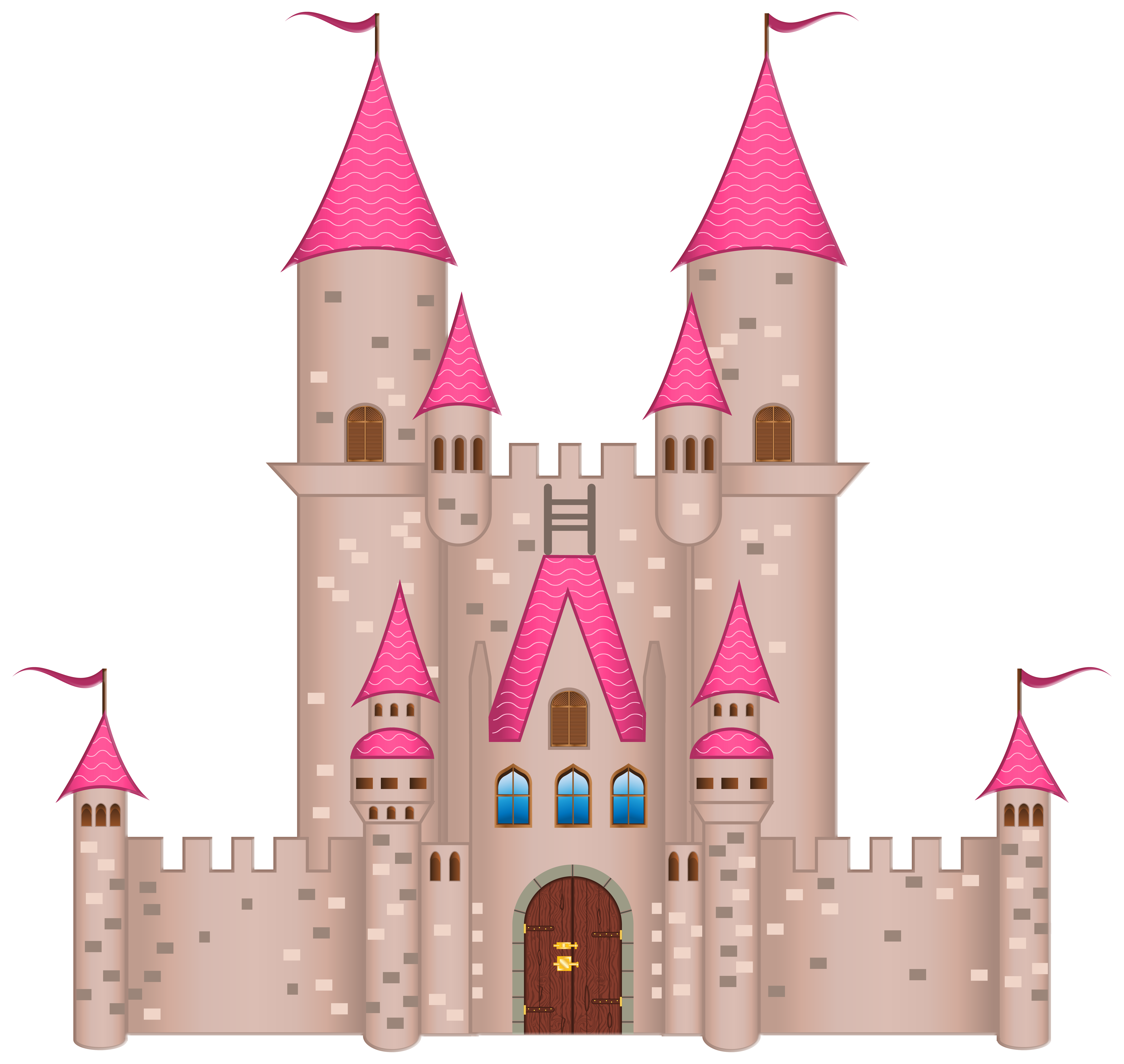Pink Castle PNG Clipart Image