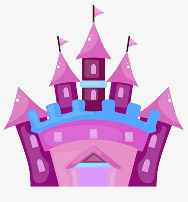 Purple castle clipart