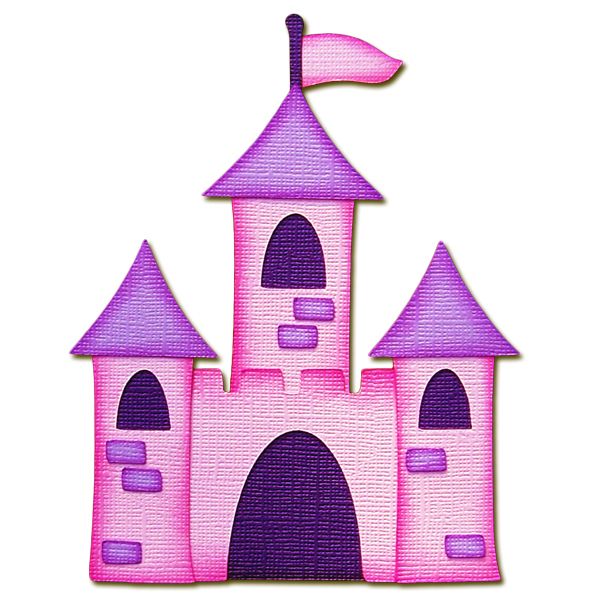 Pink and Purple Castle handmade, paper
