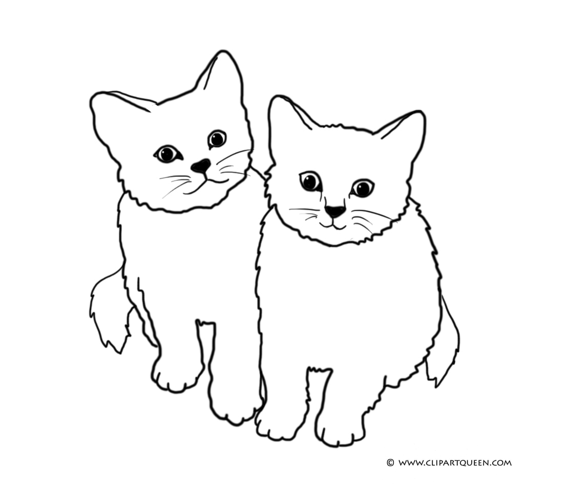 Cat coloring pages.