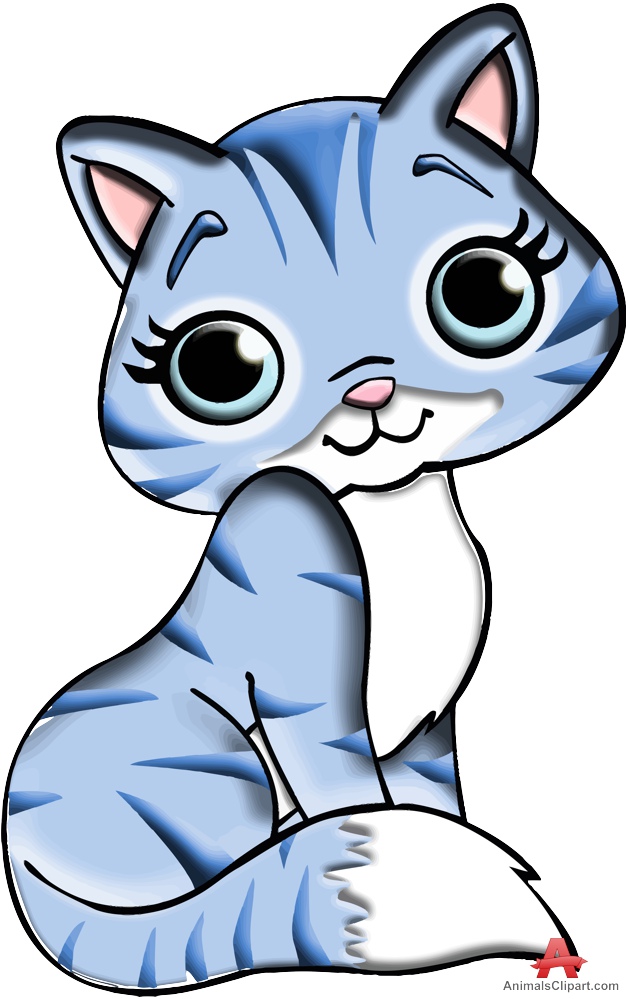 Cute blue kitten.