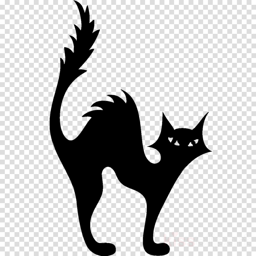 Halloween Silhouette Cat clipart