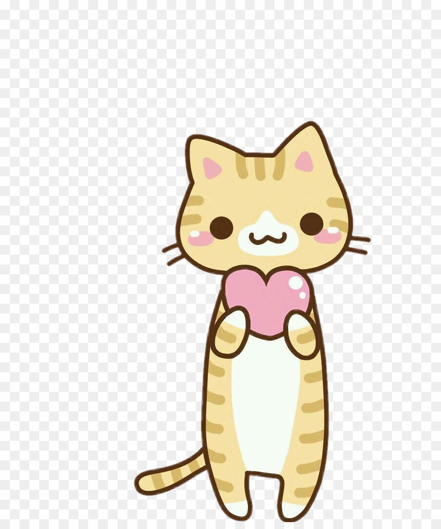 Kawaii Cat Valentines PNG Cat Kawaii Clipart download