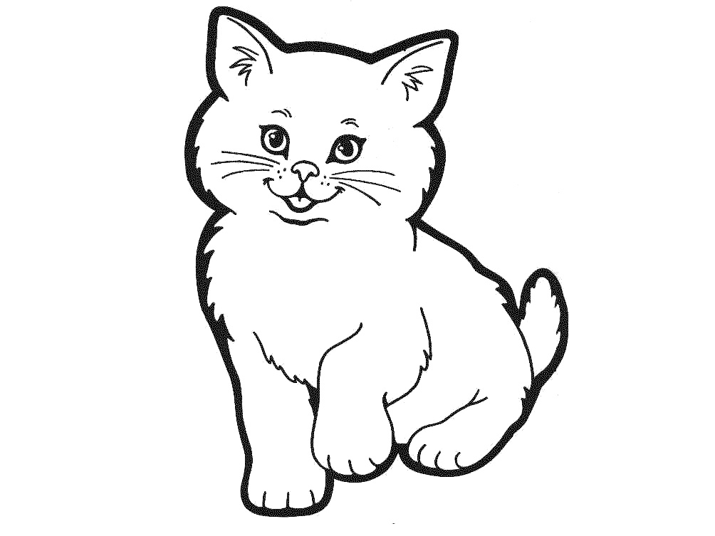 Free outline cat.
