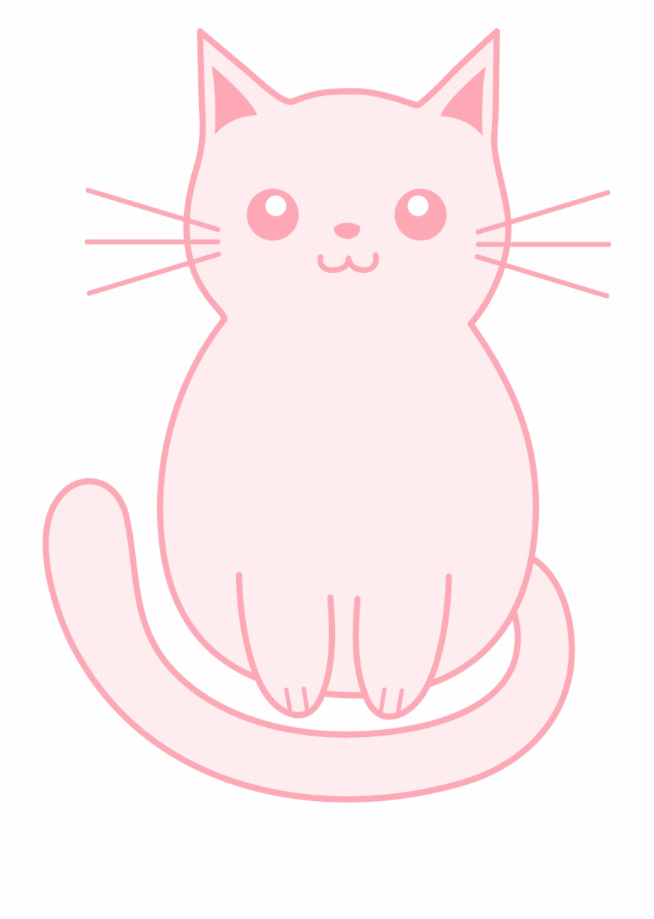 Cute Pink Cat Clipart