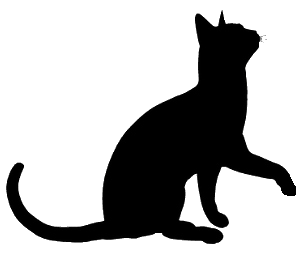 Cat silhouette clip.
