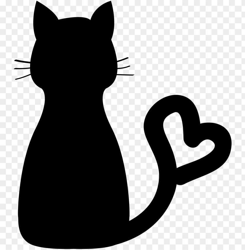 Heart and cat clip art