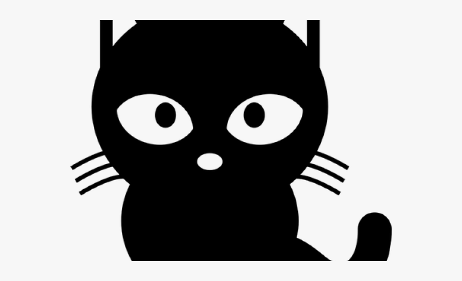 Black Cat Clipart Cute Cat Vector