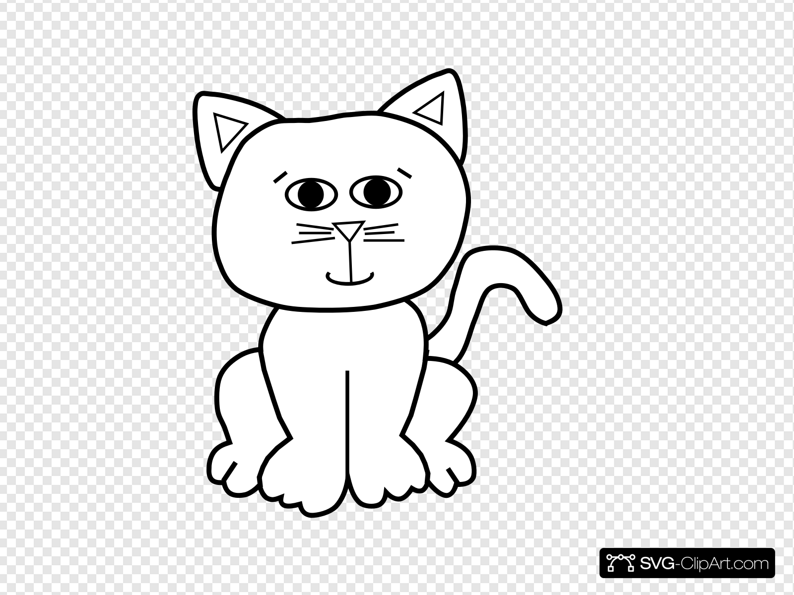 Cat Outline Clip art, Icon and SVG