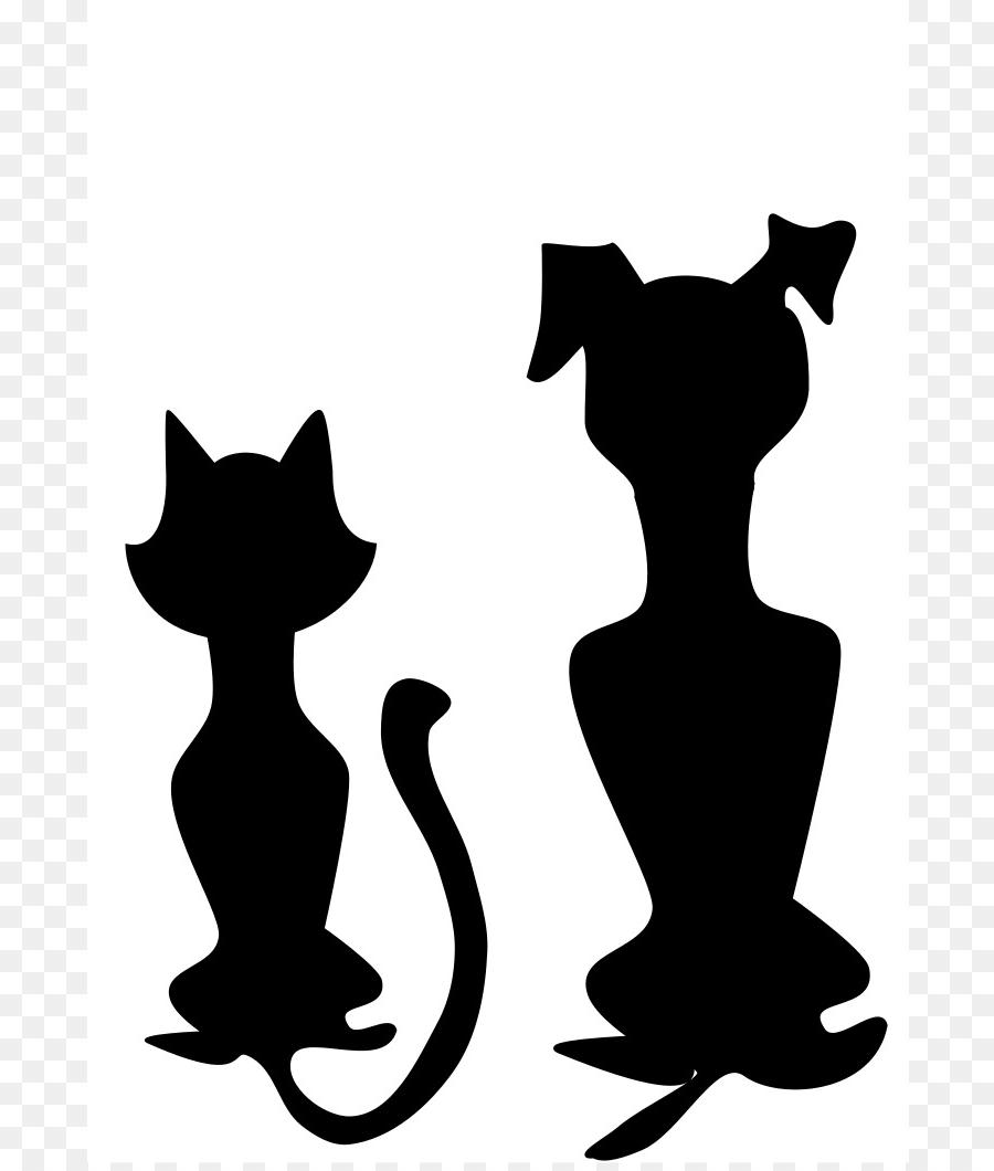 Best Free Dog And Cat Silhouette Clip Art Design