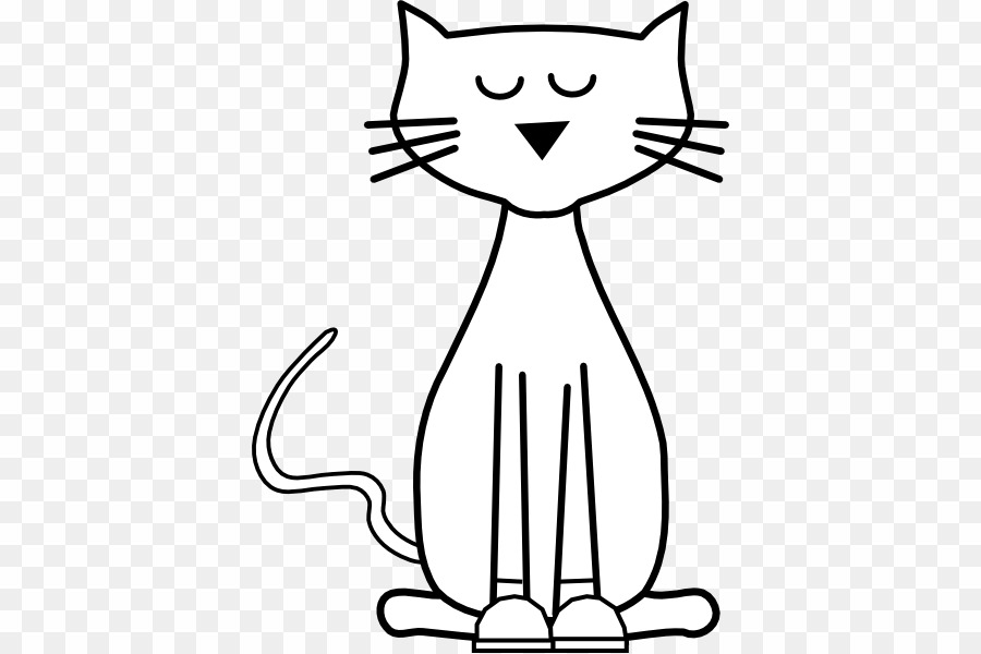 Cartoon Cats Outline PNG Cat Drawing Clipart download