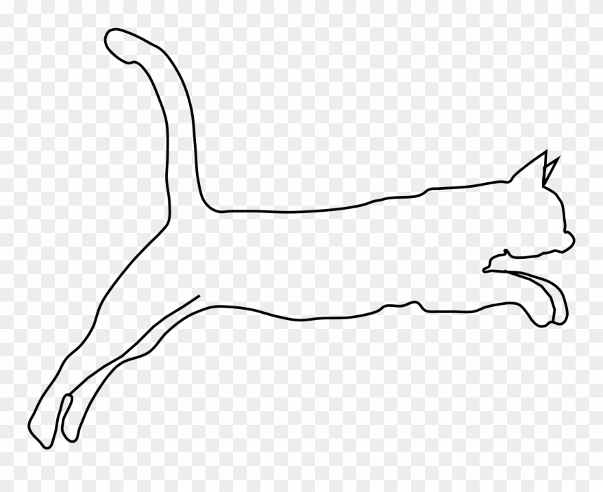 cat outline clipart drawing