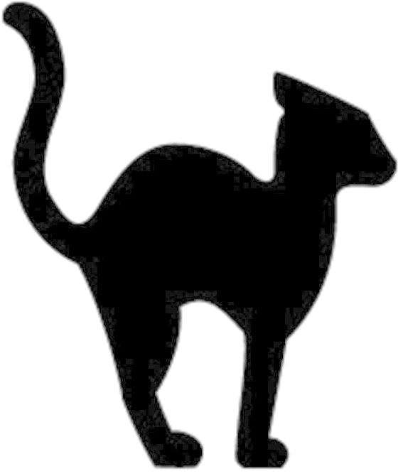 Silhouette Halloween Cat Clipart