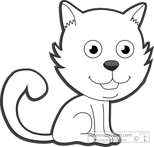 Cute kitty cat outline