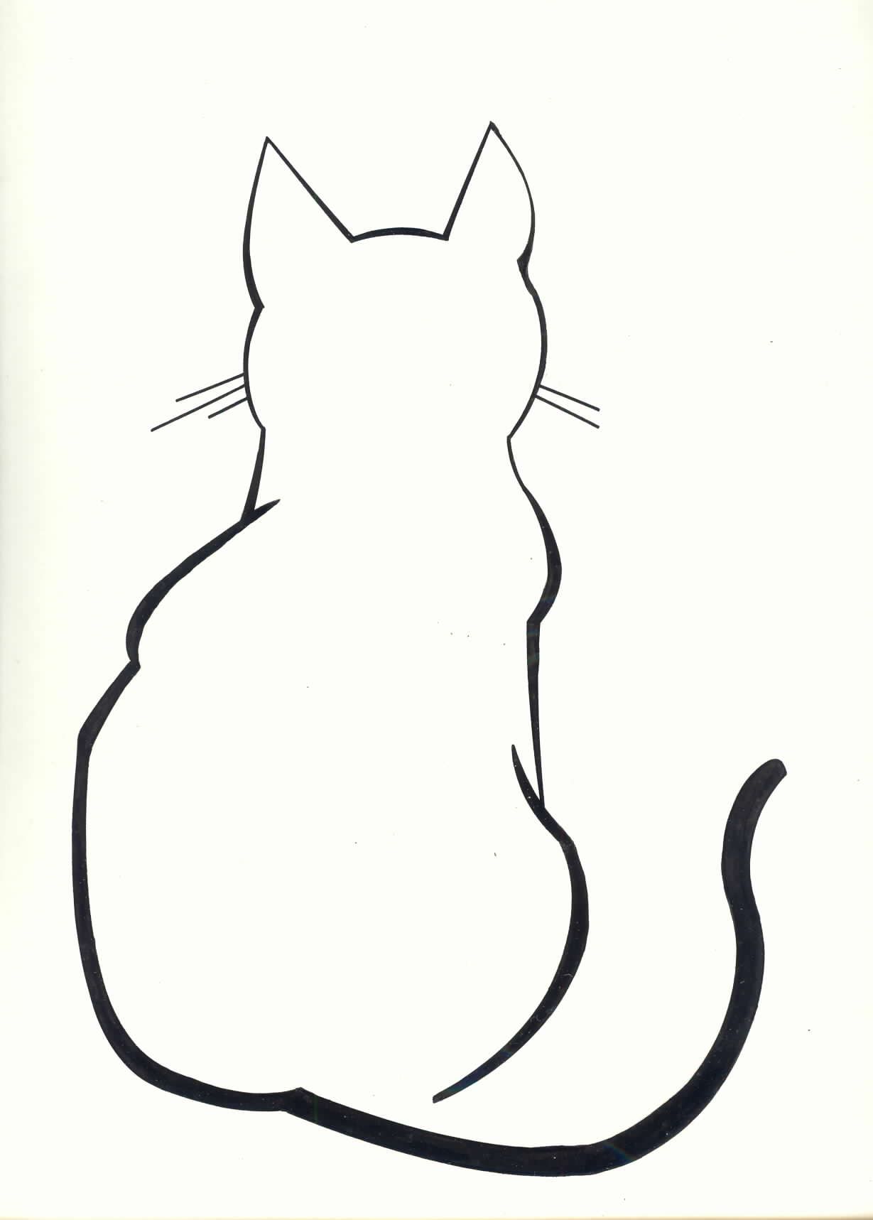 Cat line drawing.