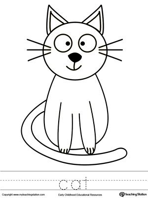 Cat coloring page.