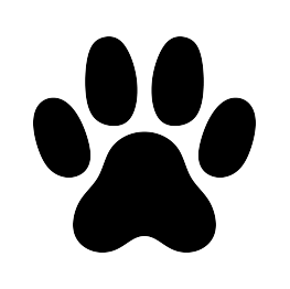cat paw print clipart silhouette