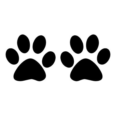 cat paw print clipart silhouette