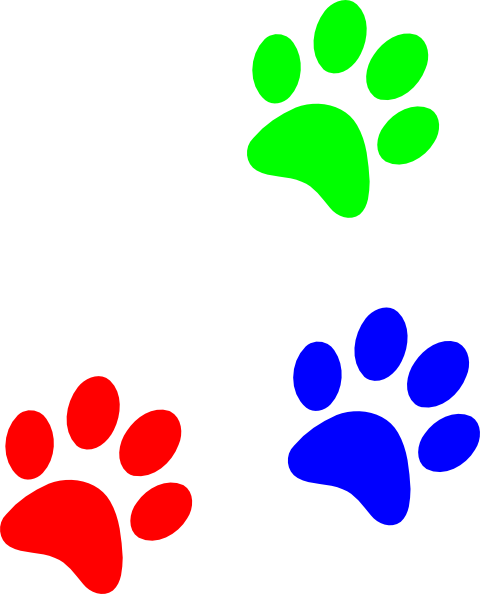 cat paws clipart color