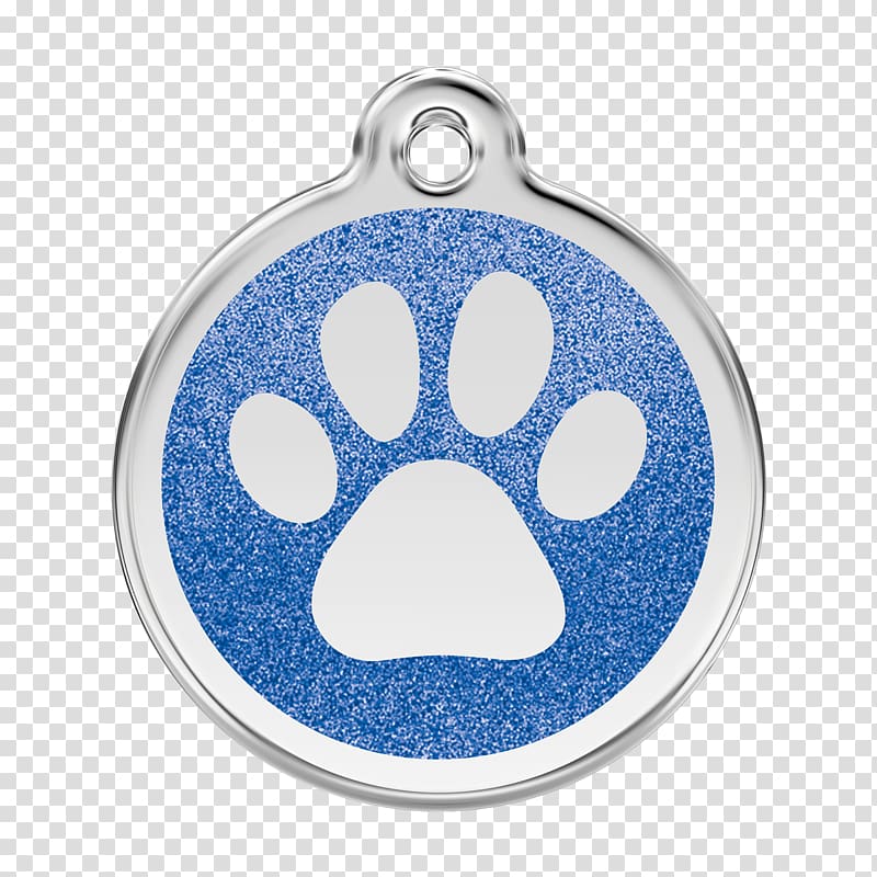 Dog Dingo Cat Pet tag Paw, GLITTER RED transparent