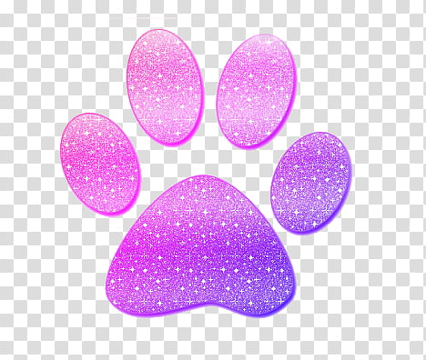 Glitter Paw, purple paw dog illustration transparent