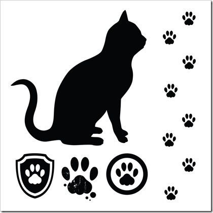 cat paws clipart tattoo