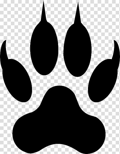 Gray wolf Paw Cat Tiger , pata de cachorro transparent