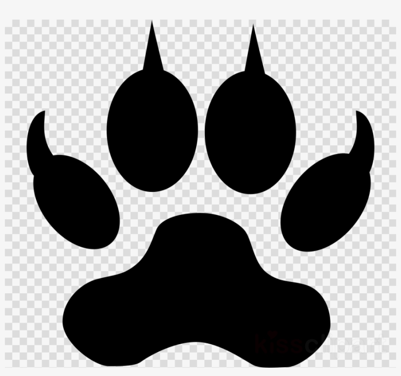Wolf paw clipart.