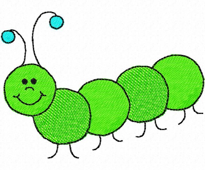 Caterpillar clipart green.