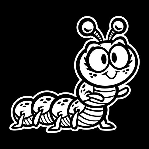 Cute Crawling Caterpillar Bug cartoon