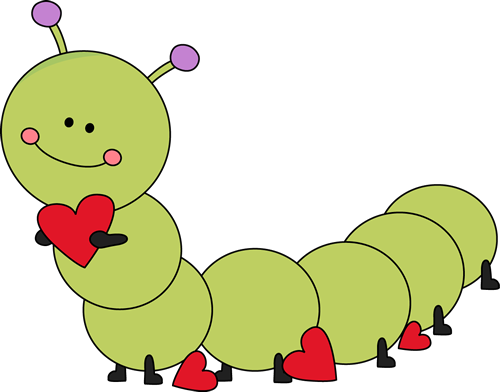 Valentines day caterpillar.