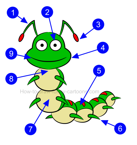 How to create a caterpillar clip art