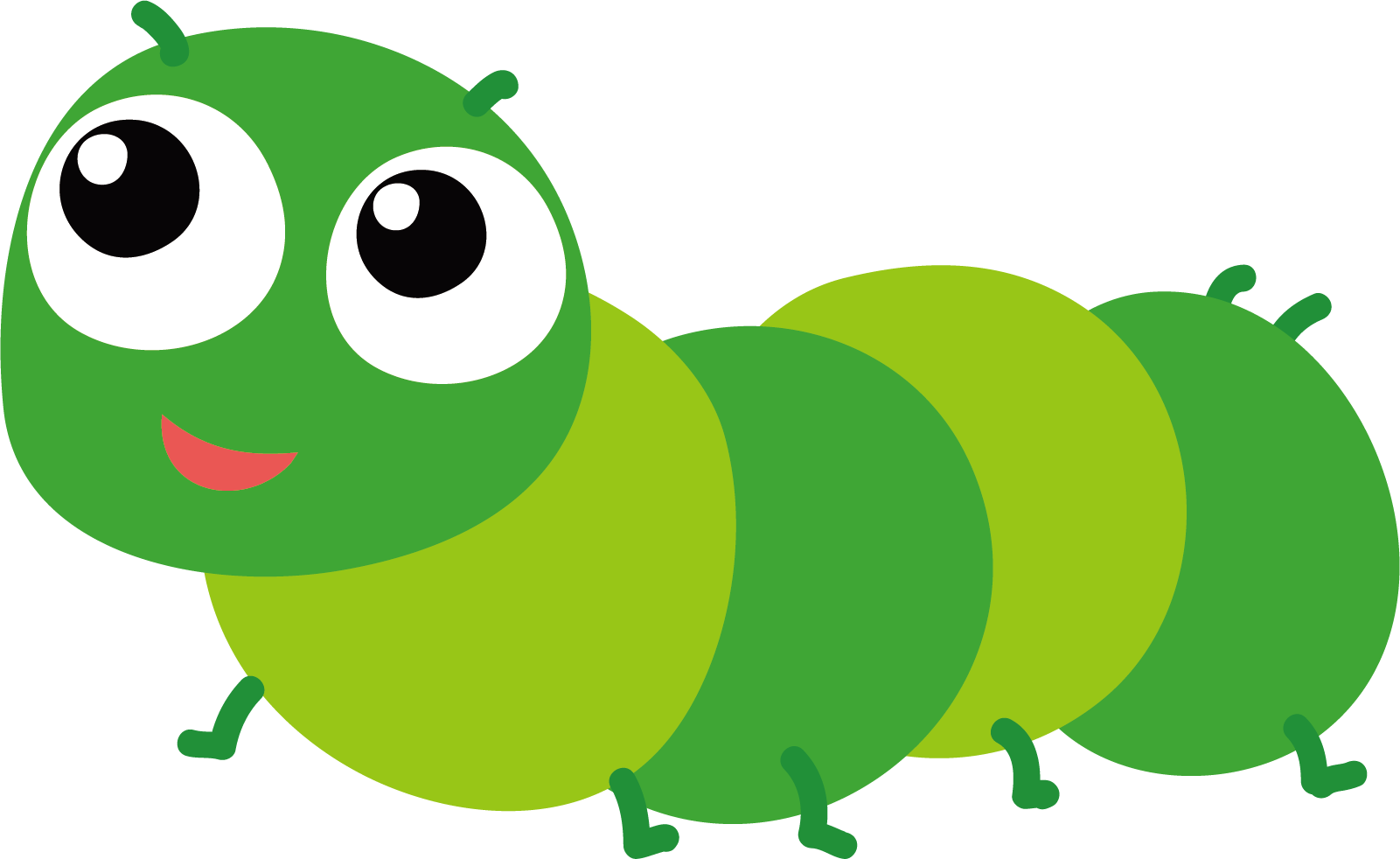 Cartoon caterpillar vector.