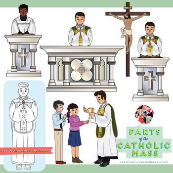 Parts of the Catholic Mass Clip Art Set