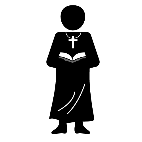 Priest clipart black and white