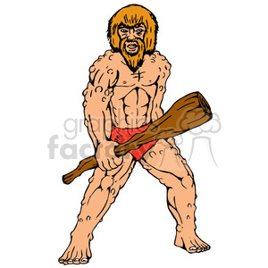 cave man clipart muscle