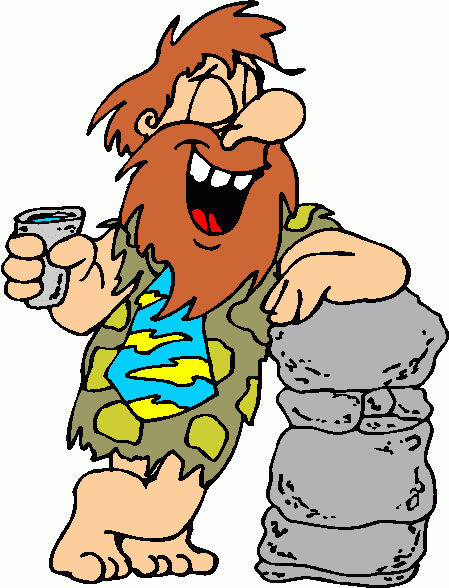 cave man clipart water