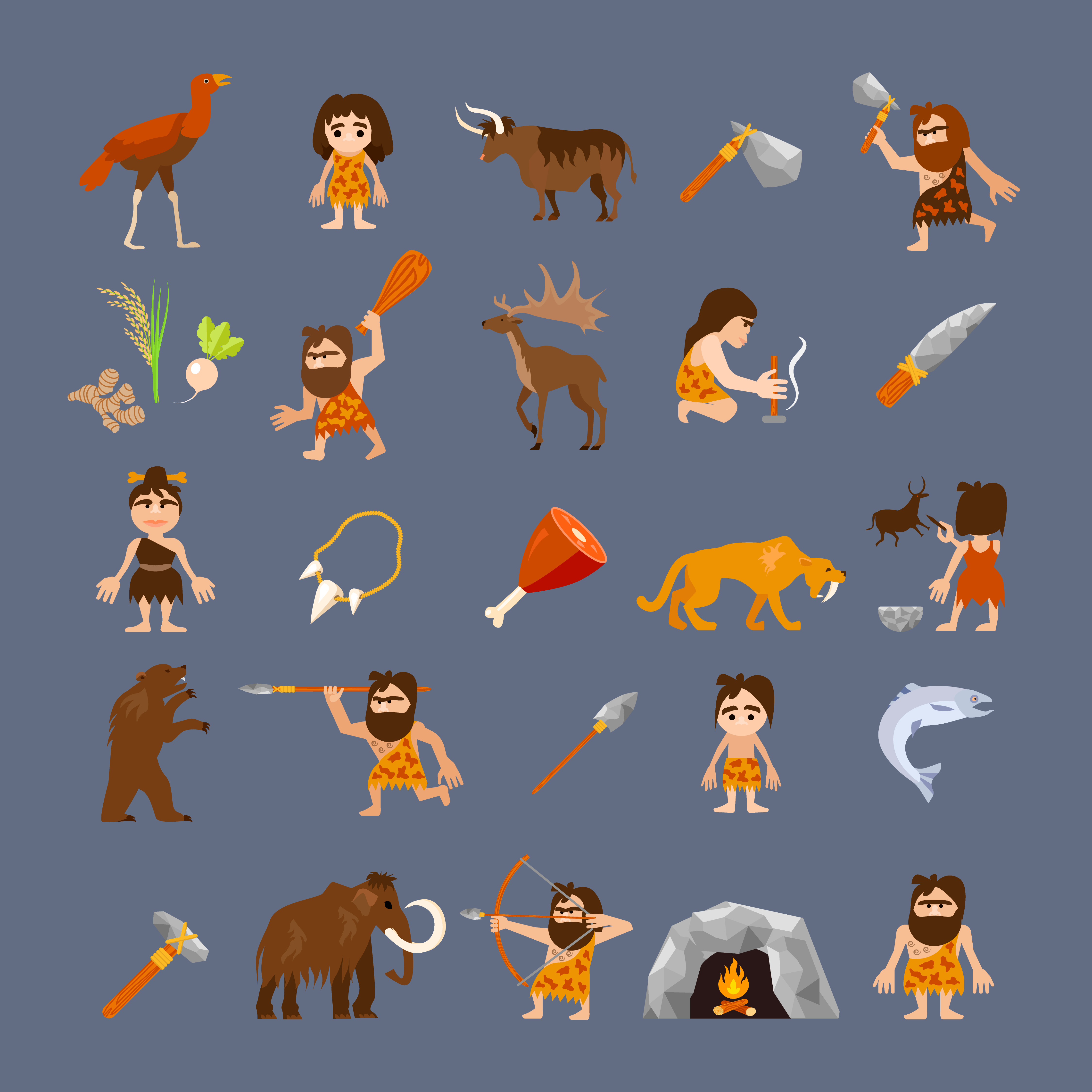 Ancient Flat Icons Collection