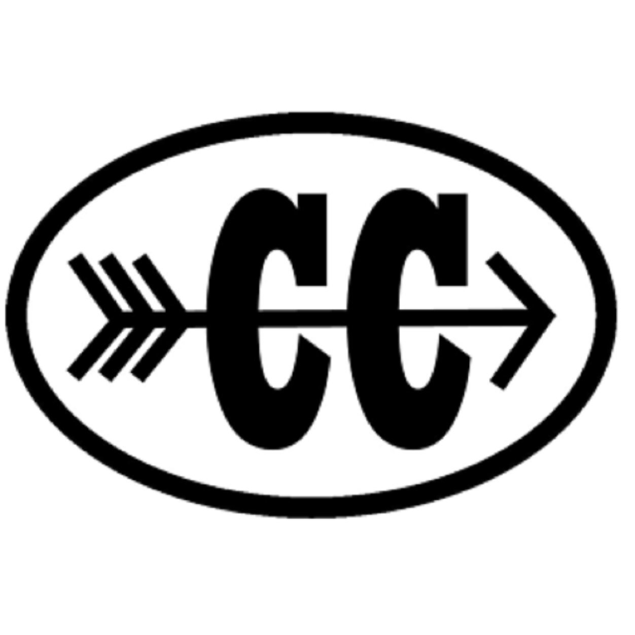 Cross country vector xc cc medallion logo file clip art