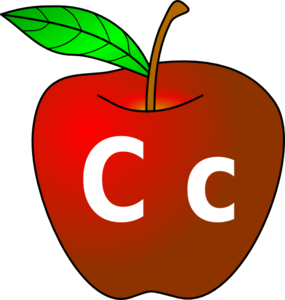Apple With C C Clip Art at Clker