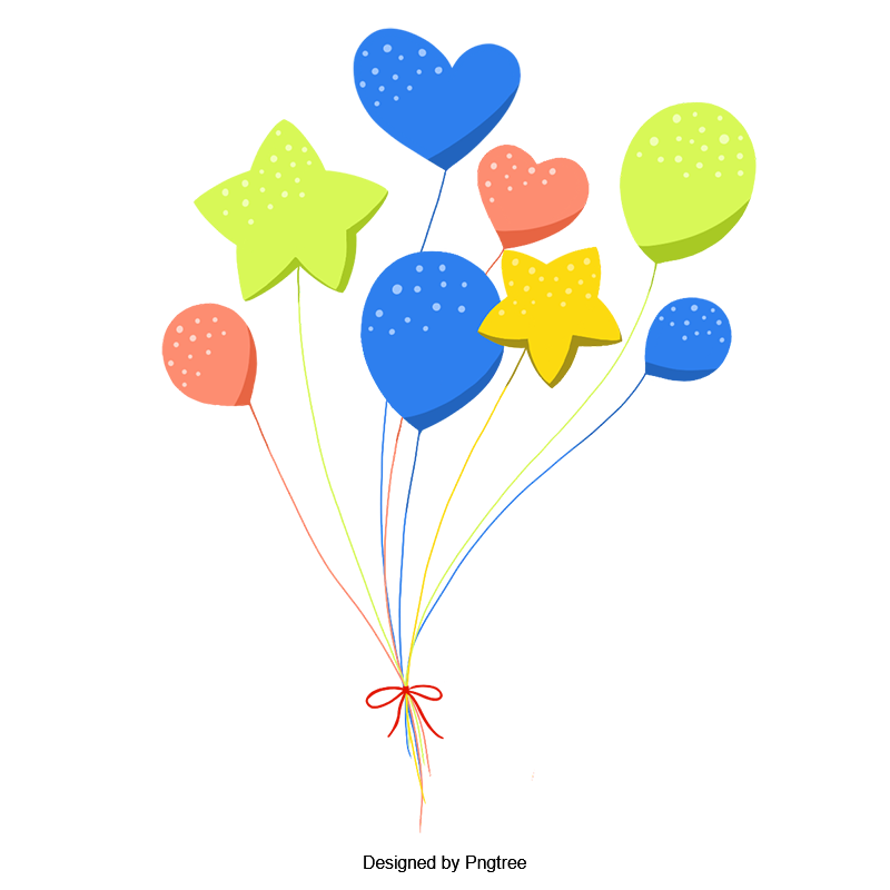 Colorful celebration balloons.