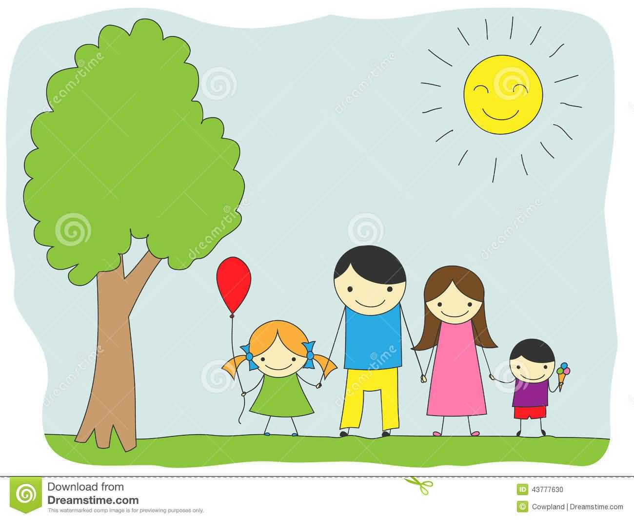 Family Day Celebration With Family Clipart