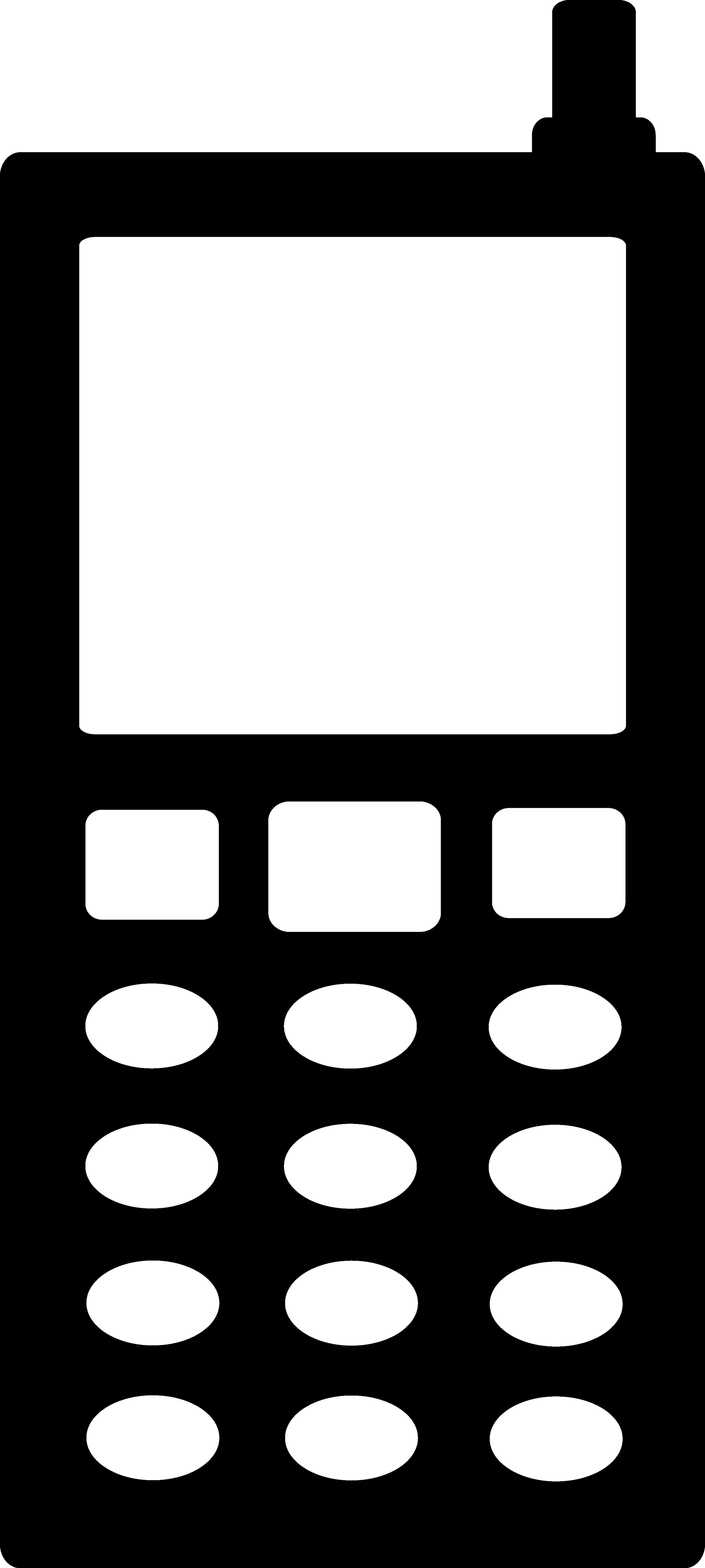 cell phone clipart black