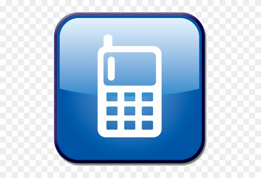 Blue Mobile Phone Vector Art Icon