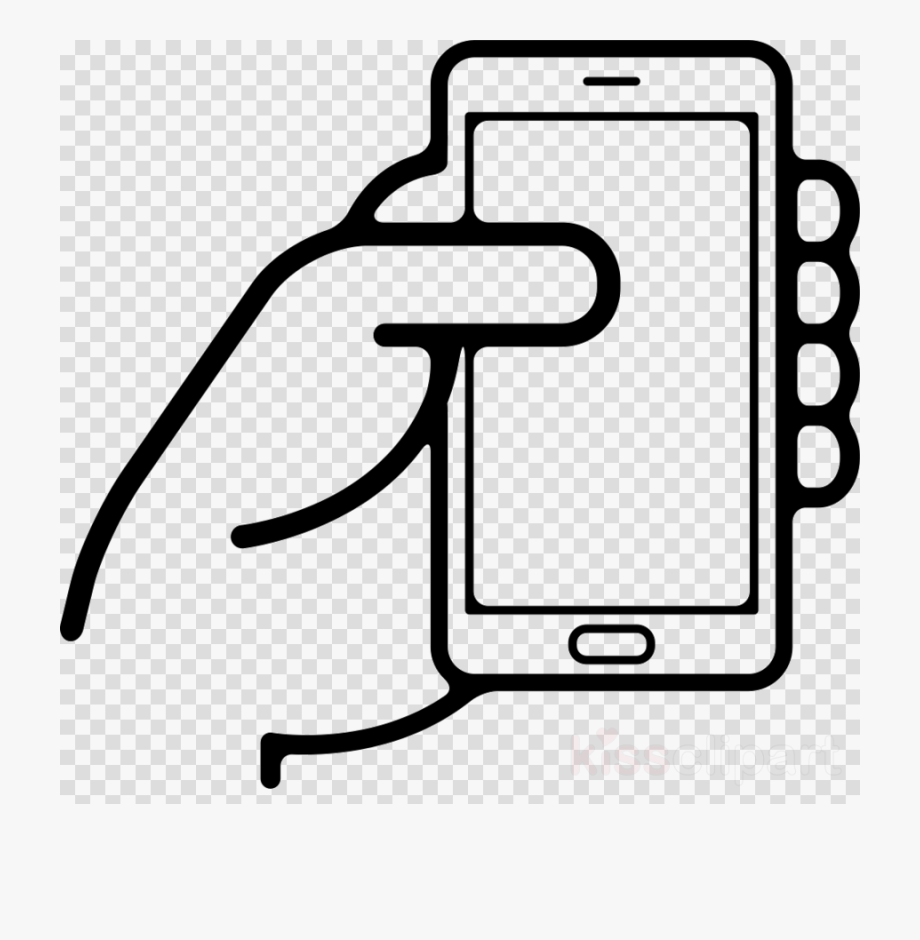 Holding Cell Phone Clipart