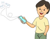 cell phone clipart man