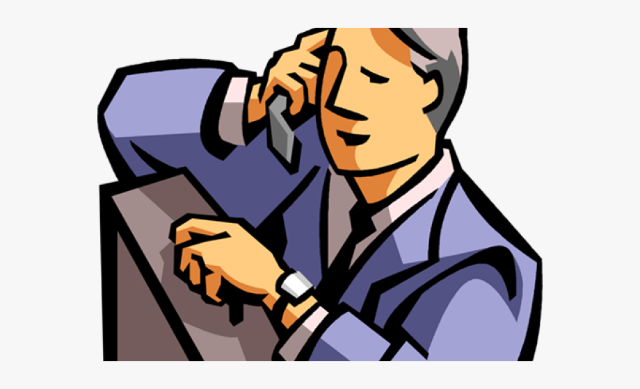 Man Clipart Cell Phone