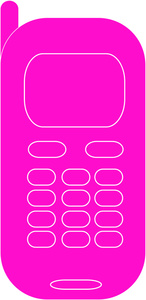 cell phone clipart pink