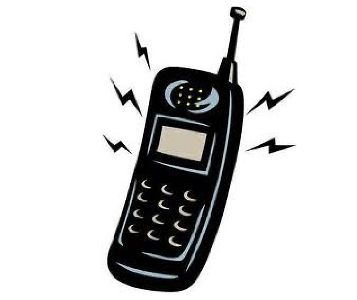 Ringing cell phone clipart